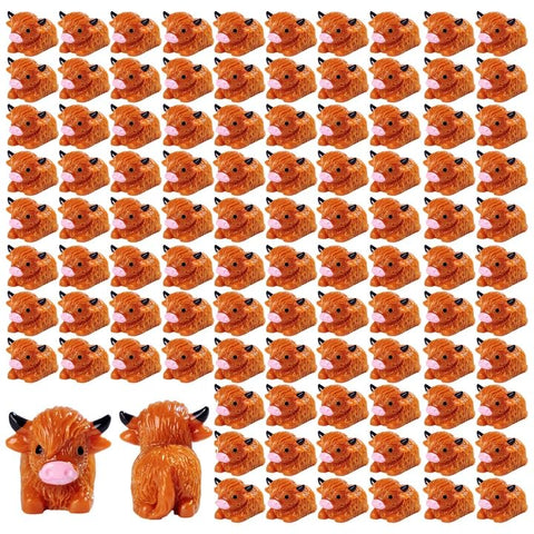 Teenzee mini-highland-cow-figurines-collection add adorable charm to dessert displays.