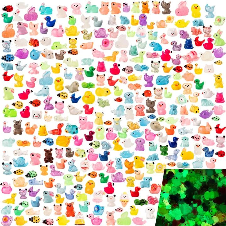 Teenzee mini resin animals collection box with 300 styles for crafts and dioramas.