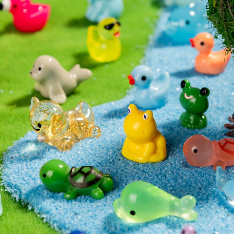 Teenzee mini resin animals cute-design emphasizing charming details for crafts.