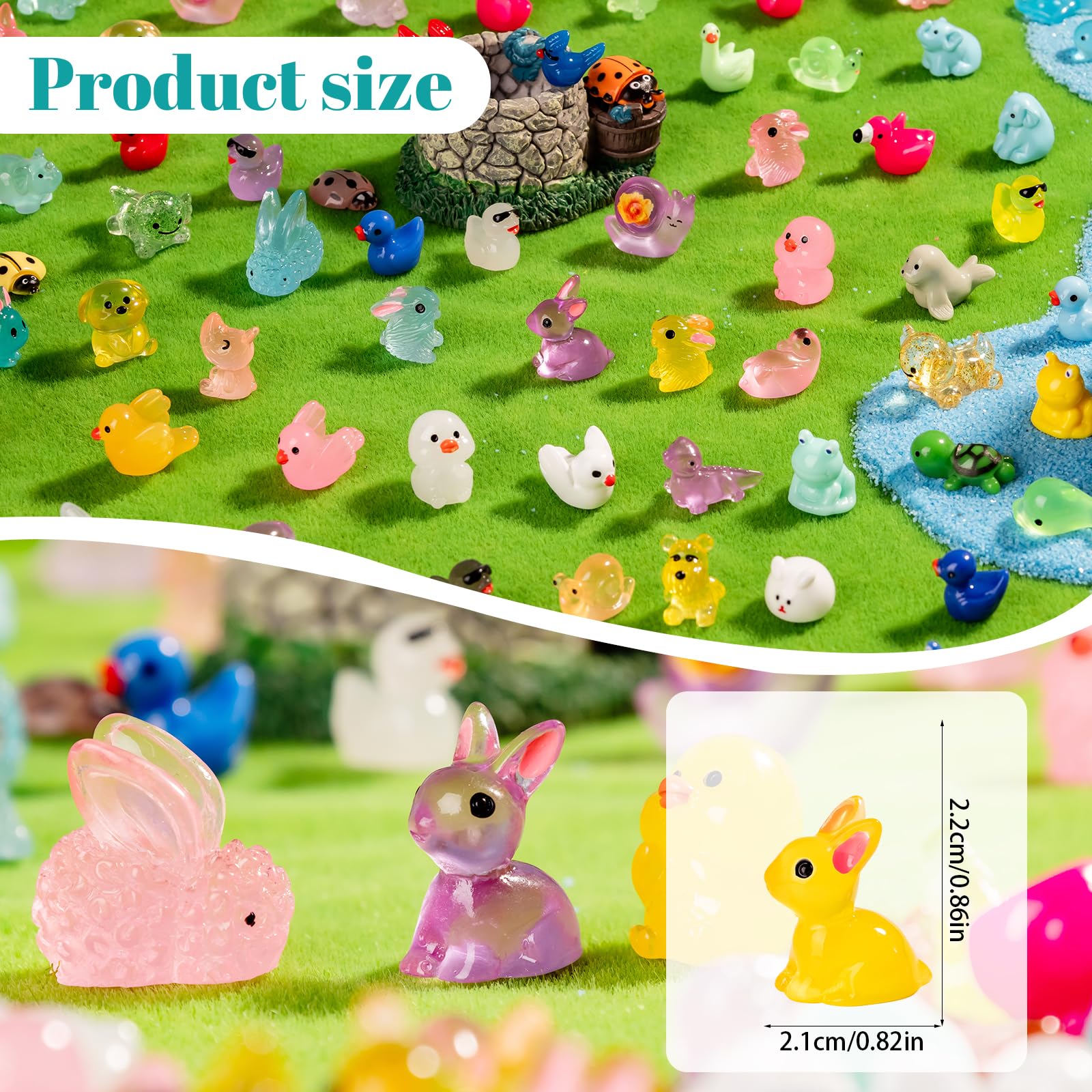 Teenzee mini resin animals fairy-garden-setup for whimsical landscaping.