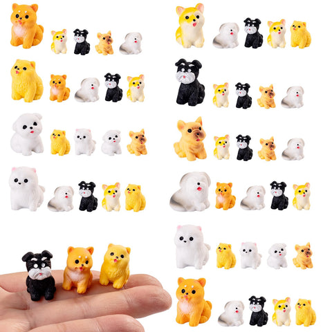 Teenzee mini resin dog figure 1 for whimsical decor and DIY pet-themed crafts