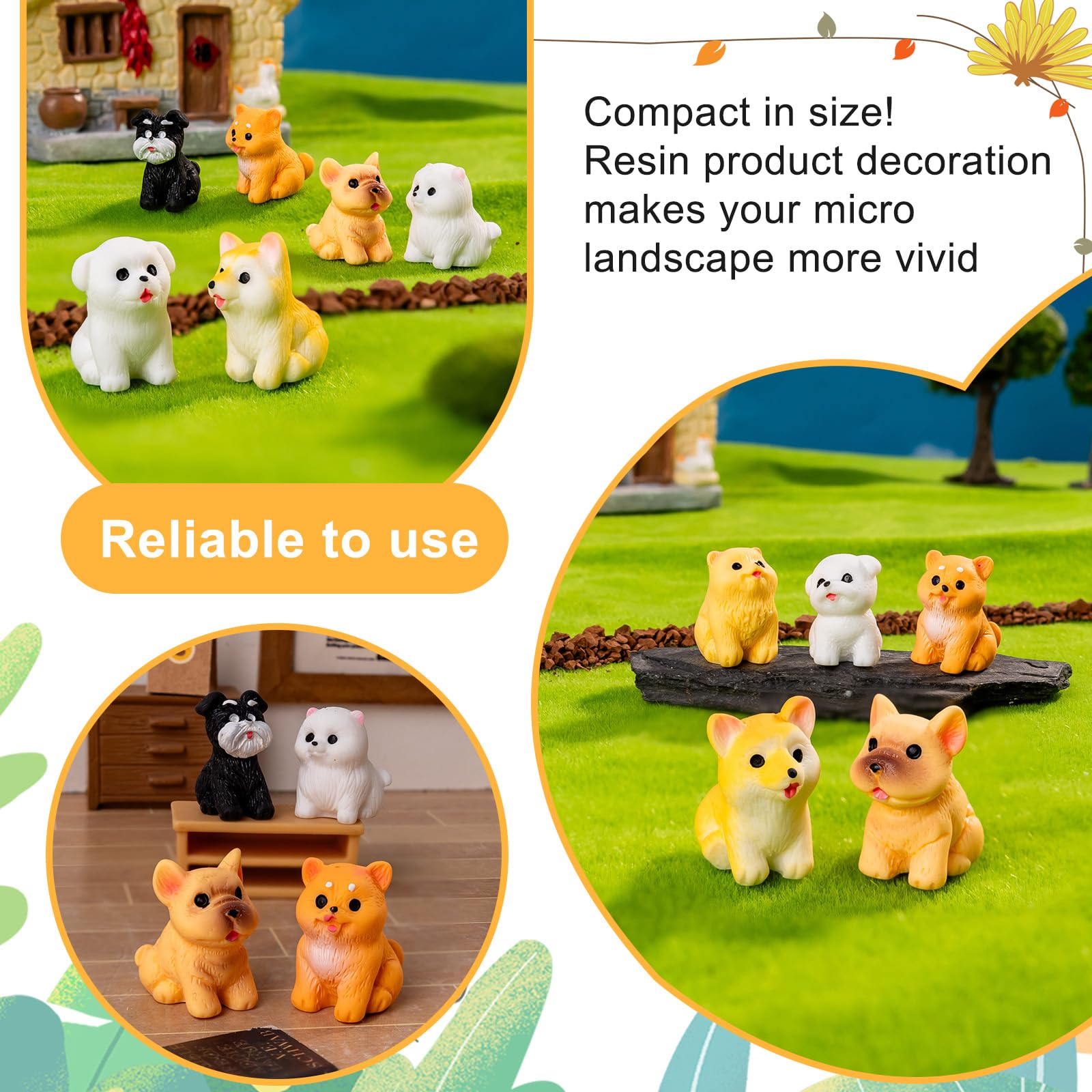 Teenzee dog figurine 3 enhances tiny scene storytelling in fairy gardens and desk displays