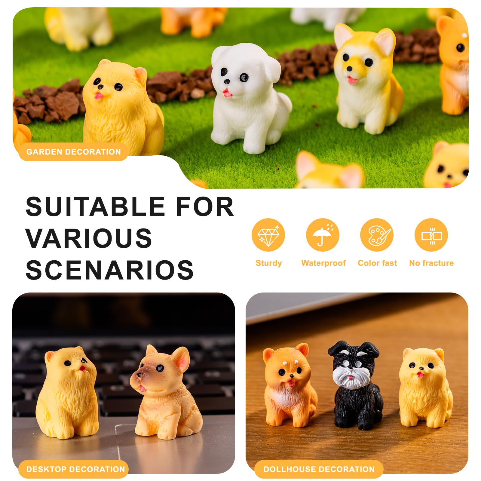 Teenzee dog figure 7 variety keeps your DIY scenes lively and inviting