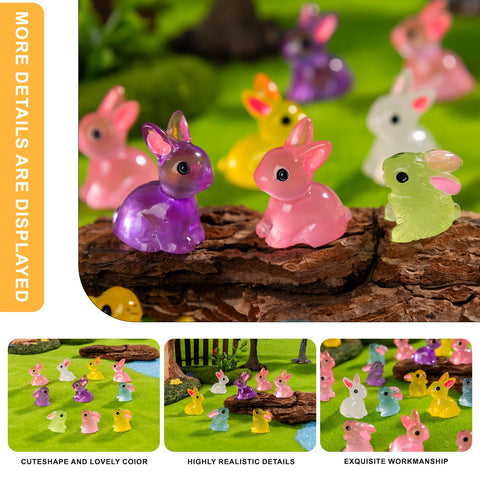 Teenzee resin rabbits for DIY fairy garden landscaping and crafts