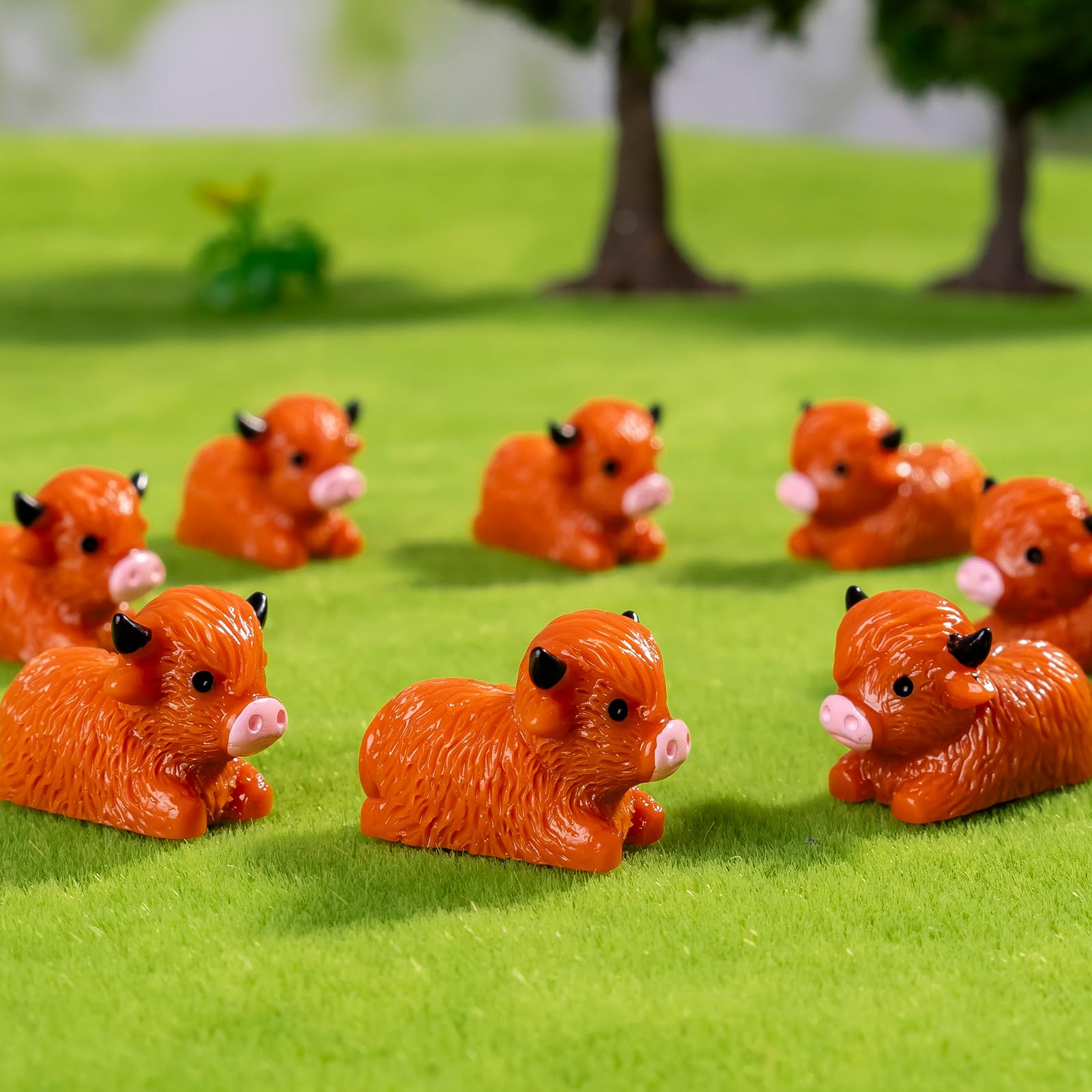 Teenzee-office-tabletop-highland-cows add playful character to work desks.