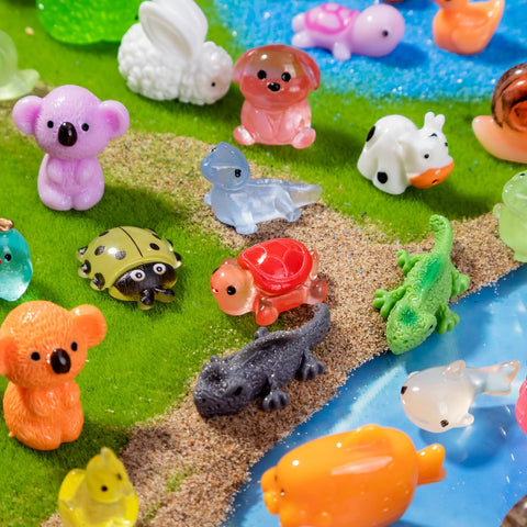 Teenzee opaque color miniatures add vibrant garden accents