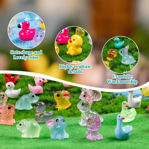 Teenzee resin animals with a glossy finish for decorative displays.
