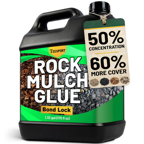 Teexpert mulch glue bottle close-up shows 170oz concentrate for large-scale binding.