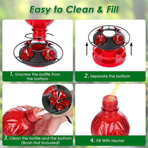 Tegarbed 2-pack red feeders ideal for shared backyard bird watching