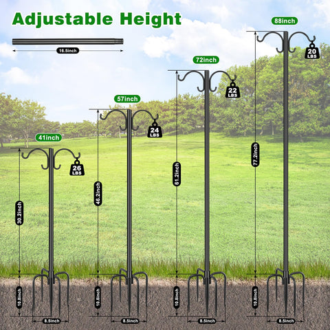 Tegarbed adjustable pole 41 inches for compact spaces.