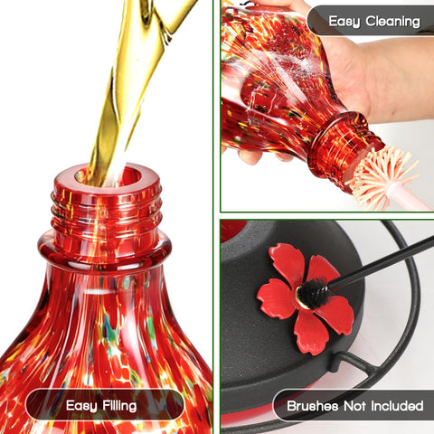 Tegarbed bee-resistant ports help preserve nectar quality for visitors.