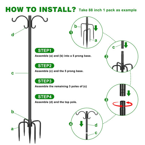 Tegarbed double hooks design for hanging multiple items.