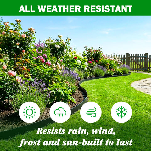 Tegarbed easy-trim edging cut to fit tight corners and irregular spaces