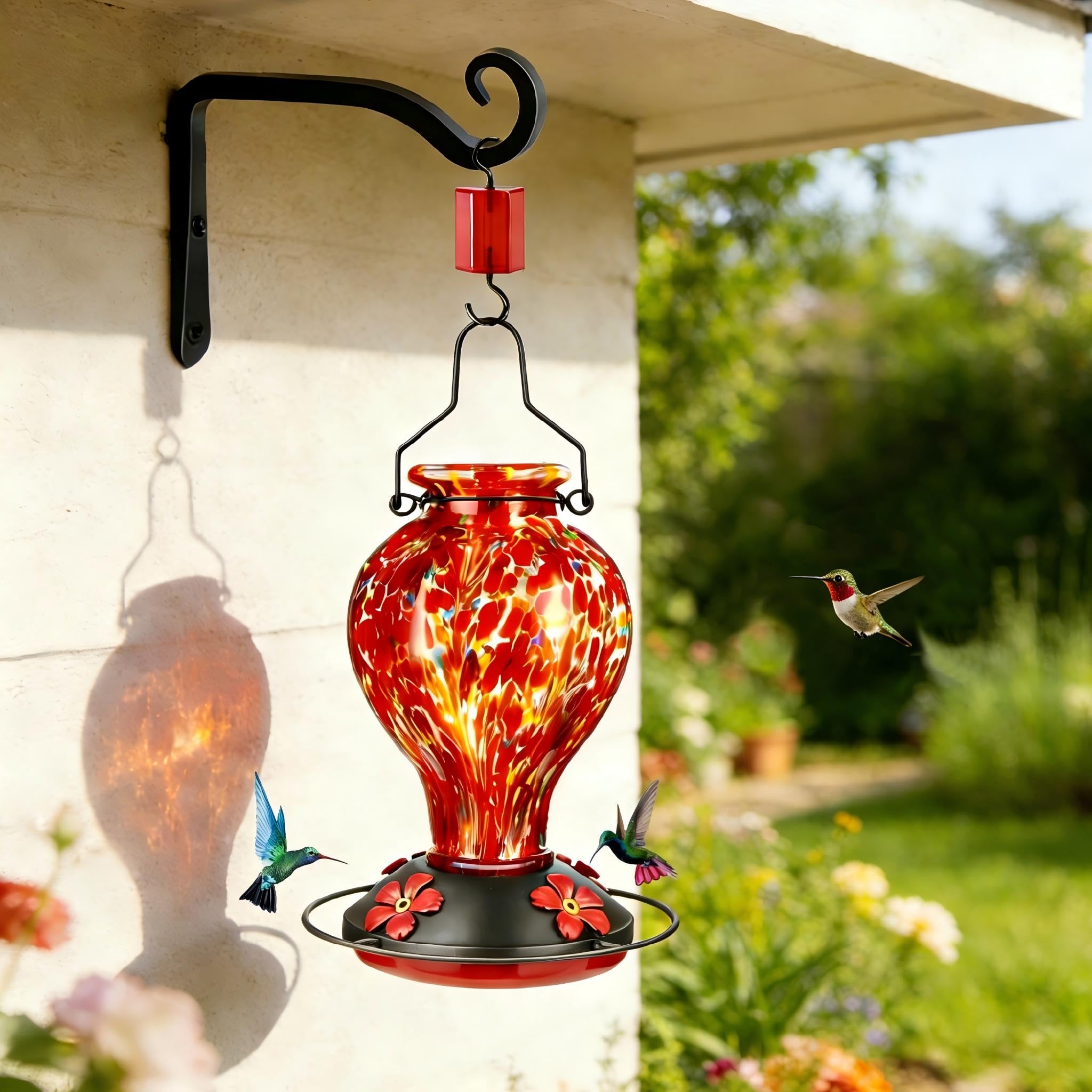 Tegarbed garden decor feeder adds color and charm to outdoor spaces.