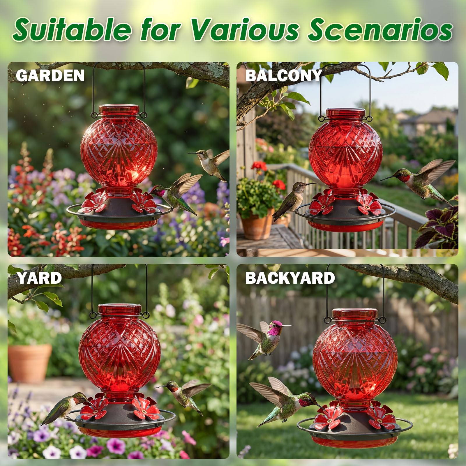 Durable thick glass Tegarbed feeder designed for year‑round garden installation