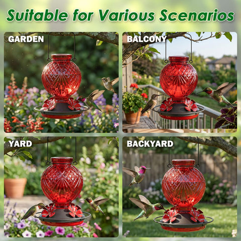 Durable thick glass Tegarbed feeder designed for year‑round garden installation