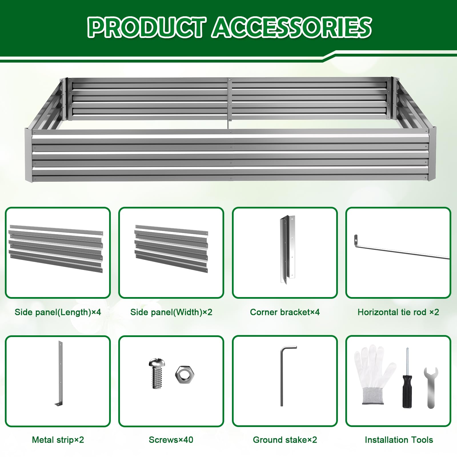 Tegarbed rust-resistant finish offers a clean, modern look and durable outdoor use.