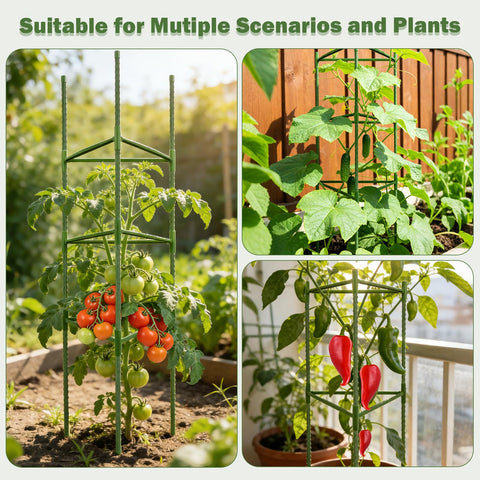 Tegarbed adjustable height up to 53 inches supports plant growth