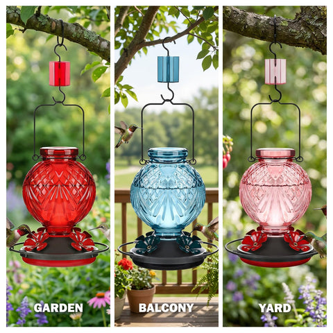 Tegarbed vibrant red finish enhances visibility for bird lovers