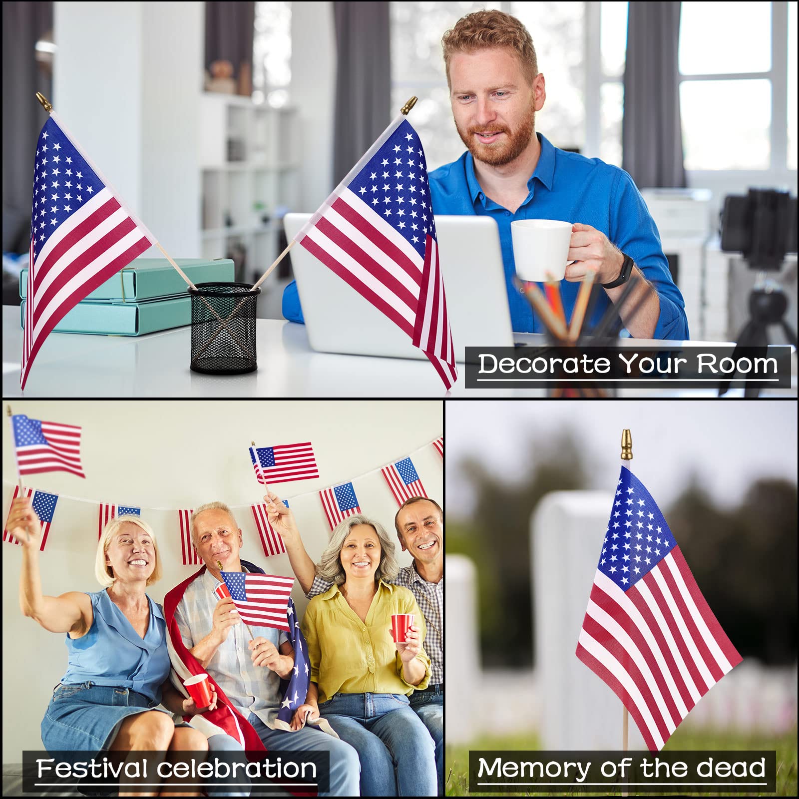 Tegeme handheld flags are lightweight for easy waving during parades.