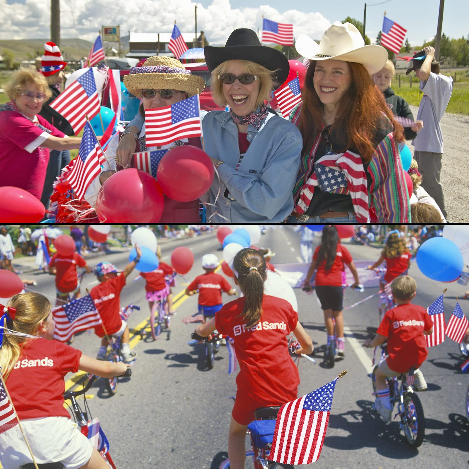 Tegeme flags for parade and ceremony lineups, easy to distribute.