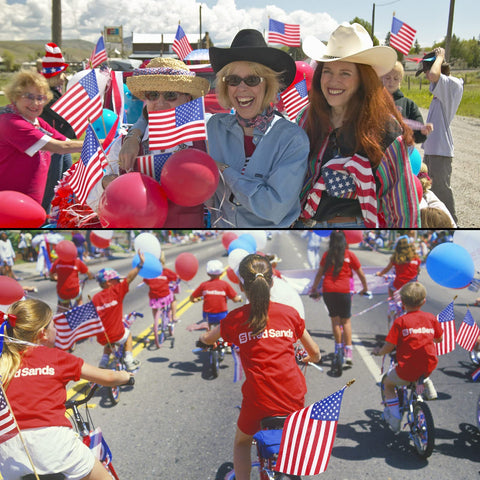 Tegeme flags for parade and ceremony lineups, easy to distribute.
