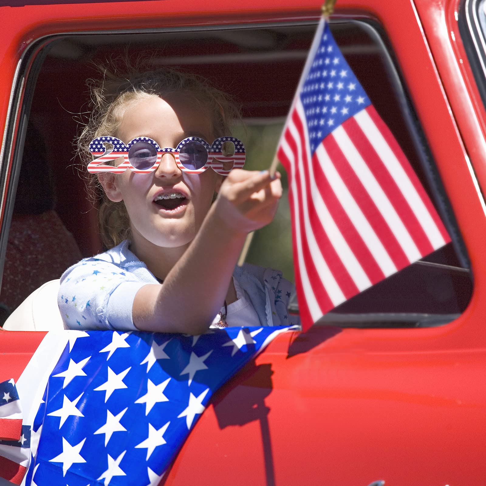 Tegeme patriotic decor flags for Independence Day and Memorial Day.