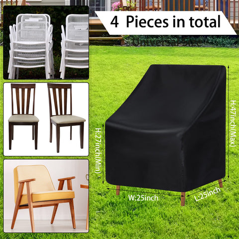 Tegeme stacking chair cover demonstrates tight-fit protection.