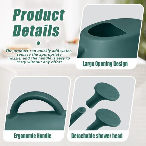 TEIUKAX durable thick-plastic watering can resists cracks and dents