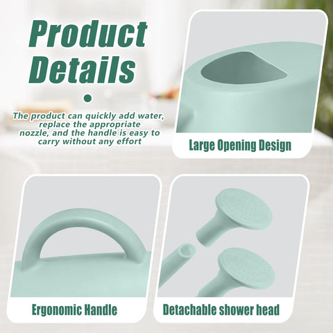 TEIUKAX durable plastic watering can resists cracks and dents.