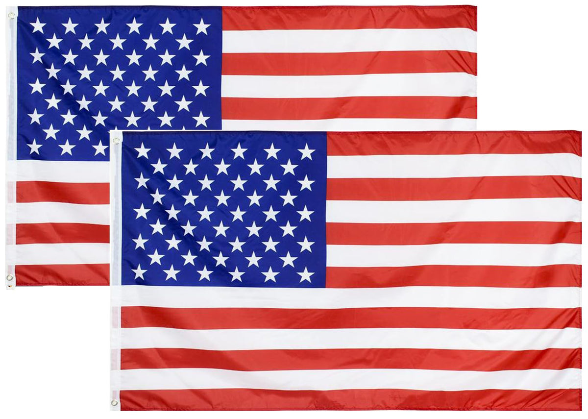 Teiulon American Flag 3x5ft outdoors with sun-resistant colors for garden displays.