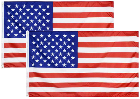 Teiulon American Flag 3x5ft outdoors with sun-resistant colors for garden displays.