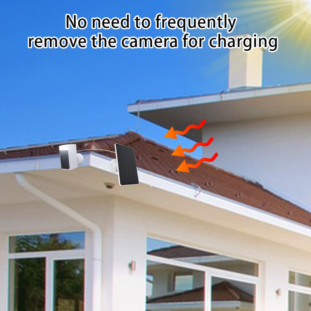 TEKCAM 3m power cord allows ideal panel placement for sunlight