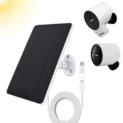 TEKCAM solar panel for SimpliSafe Outdoor Camera delivers daylight charging.