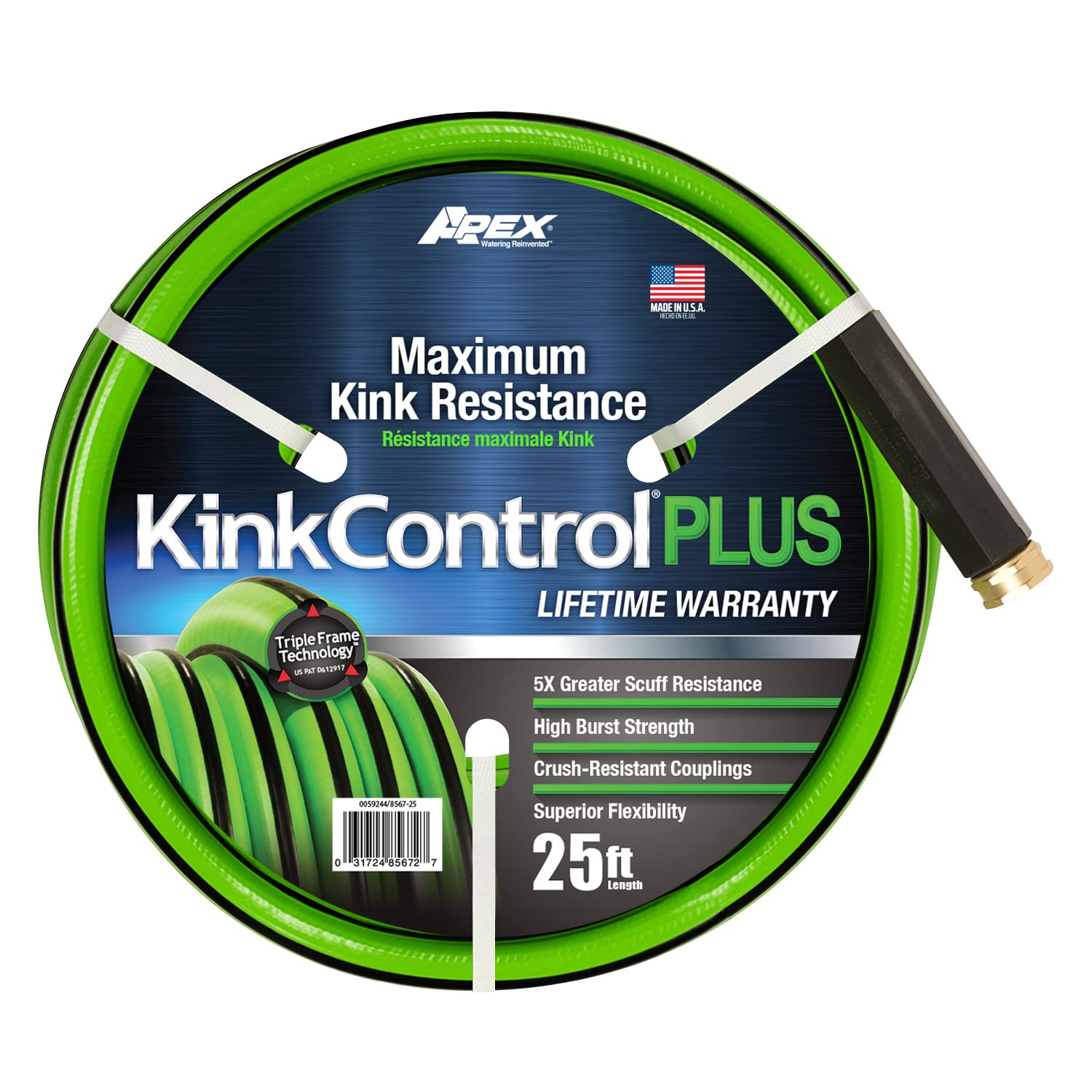 Teknor Apex Kink Control Plus 25ft hose extended view for yard tasks