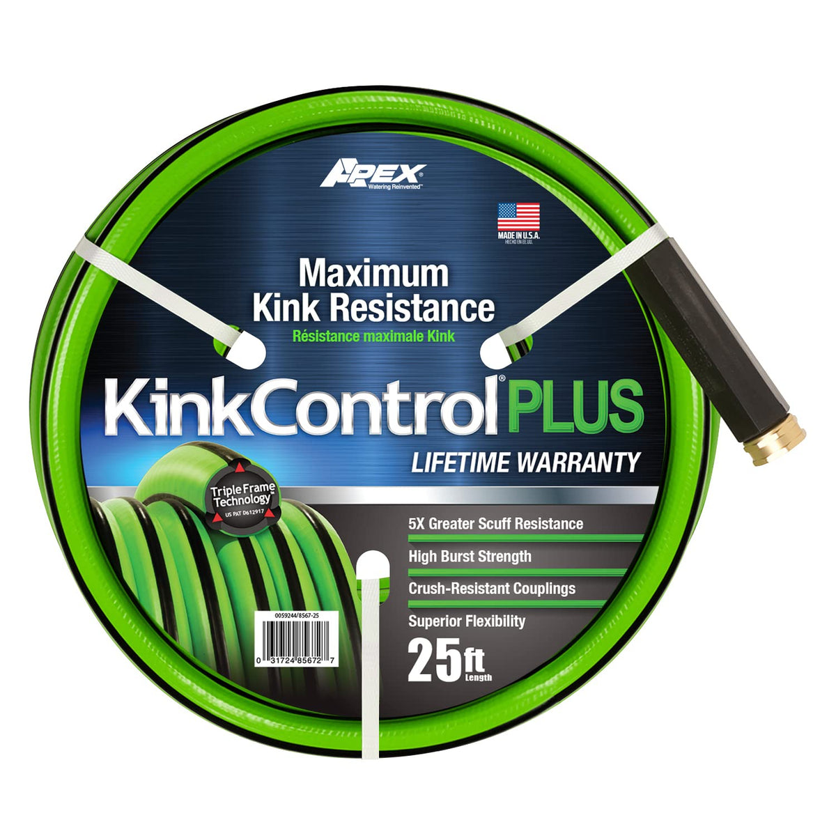 Teknor Apex Kink Control Plus 25ft hose extended view for yard tasks