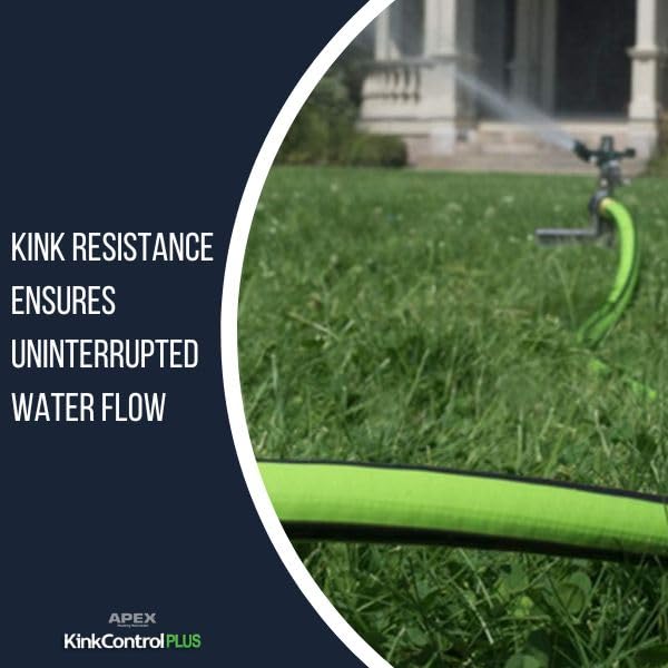 Flexing Teknor Apex hose demonstrates easy maneuverability around plants