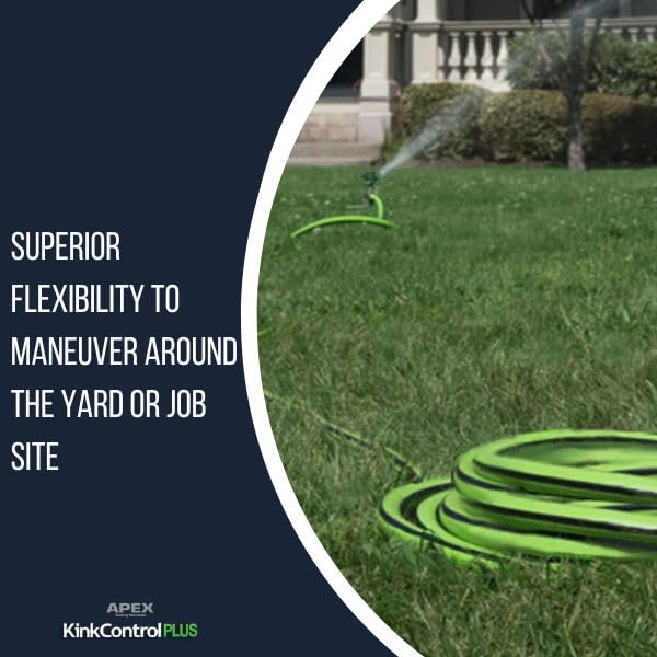 Close-up of Teknor Apex 25ft hose showing high burst strength for tough tasks