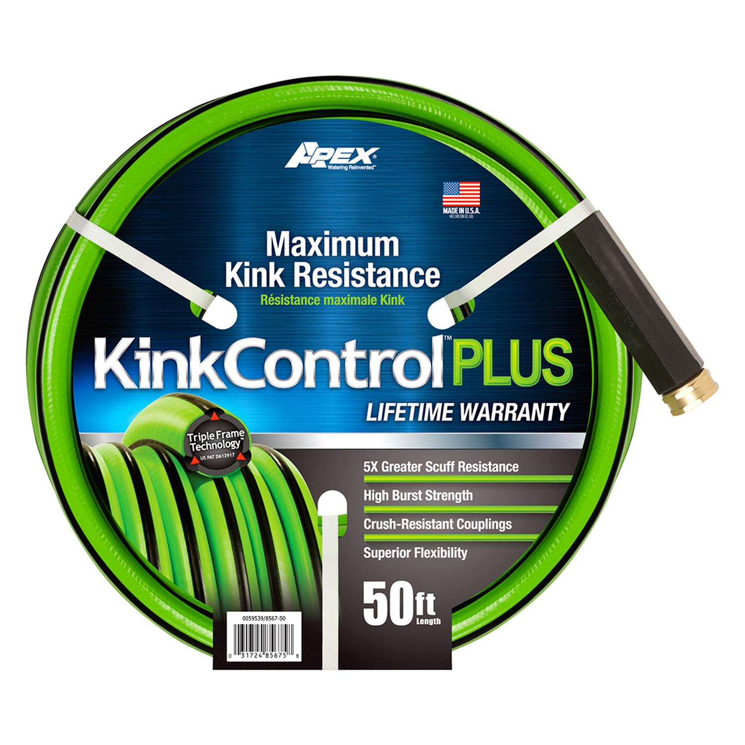 Teknor Apex Kink Control Plus hose with raised ridges demonstrating kink resistance and durability.