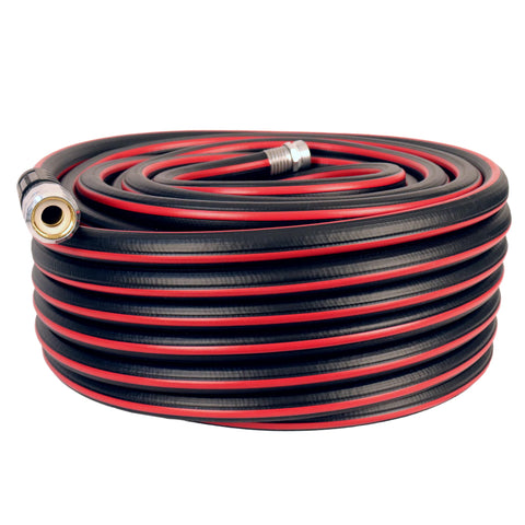 Teknor Apex Kink Control Pro 50 ft hose with ergonomic grip for easy attachment