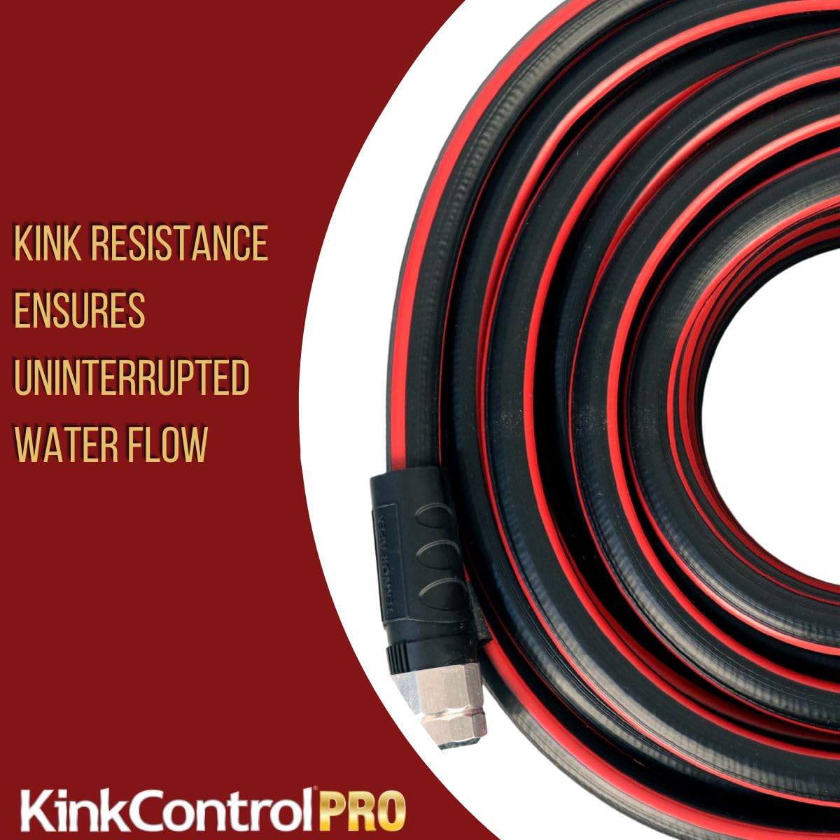 Teknor Apex Kink Control Pro 50 ft kink-resistant frames clear from tangling