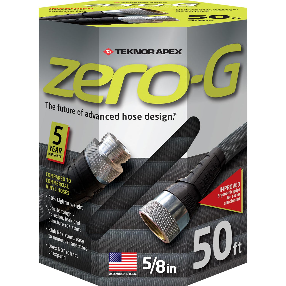 Teknor Apex Zero-G 4001-50 lightweight hose for easy handling in gardens.