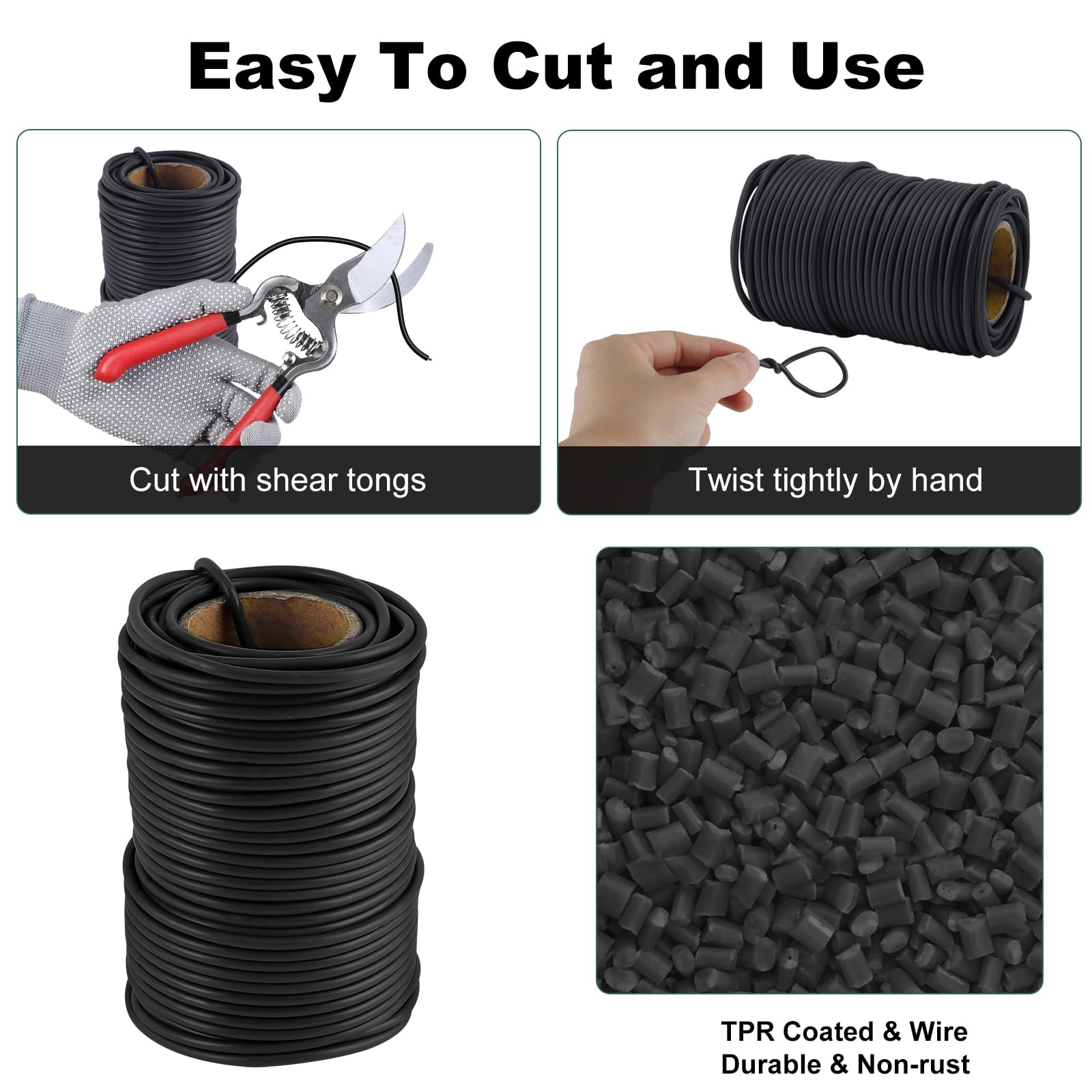 TELENT OUTDOORS durable garden tie withstands outdoor conditions.