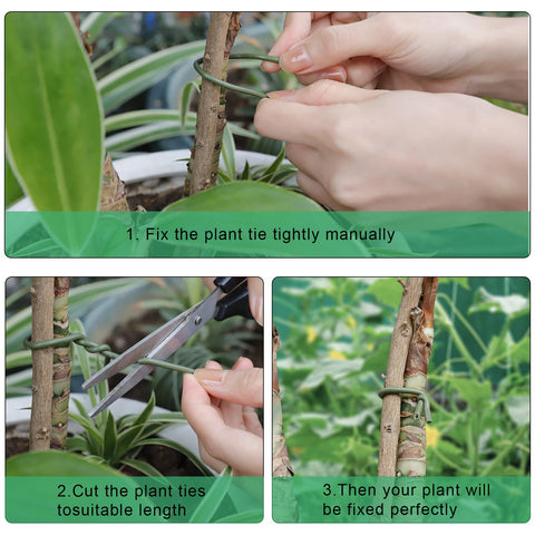 TELENT OUTDOORS dark green color blends with foliage for discreet tying.
