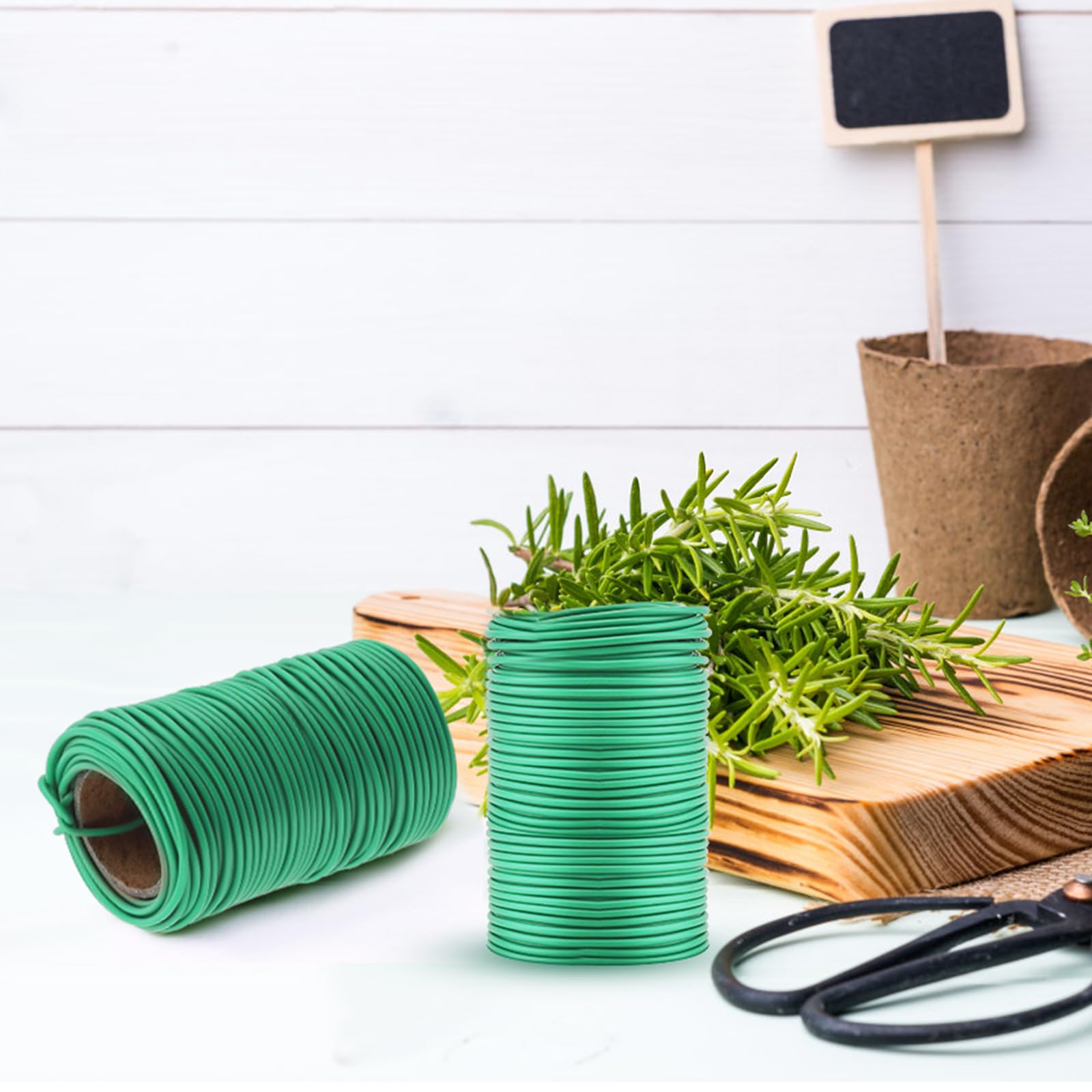 TELENT OUTDOORS green garden tie blends with surroundings for discreet support.
