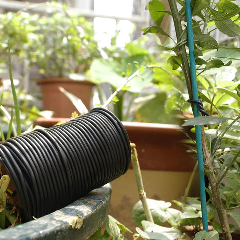 TELENT OUTDOORS secure vegetables to fences for tidy beds.