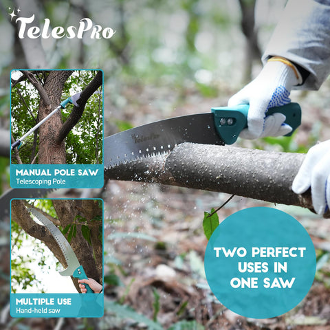 TelesPro 65 manganese steel blade close-up emphasizing durability for all directions