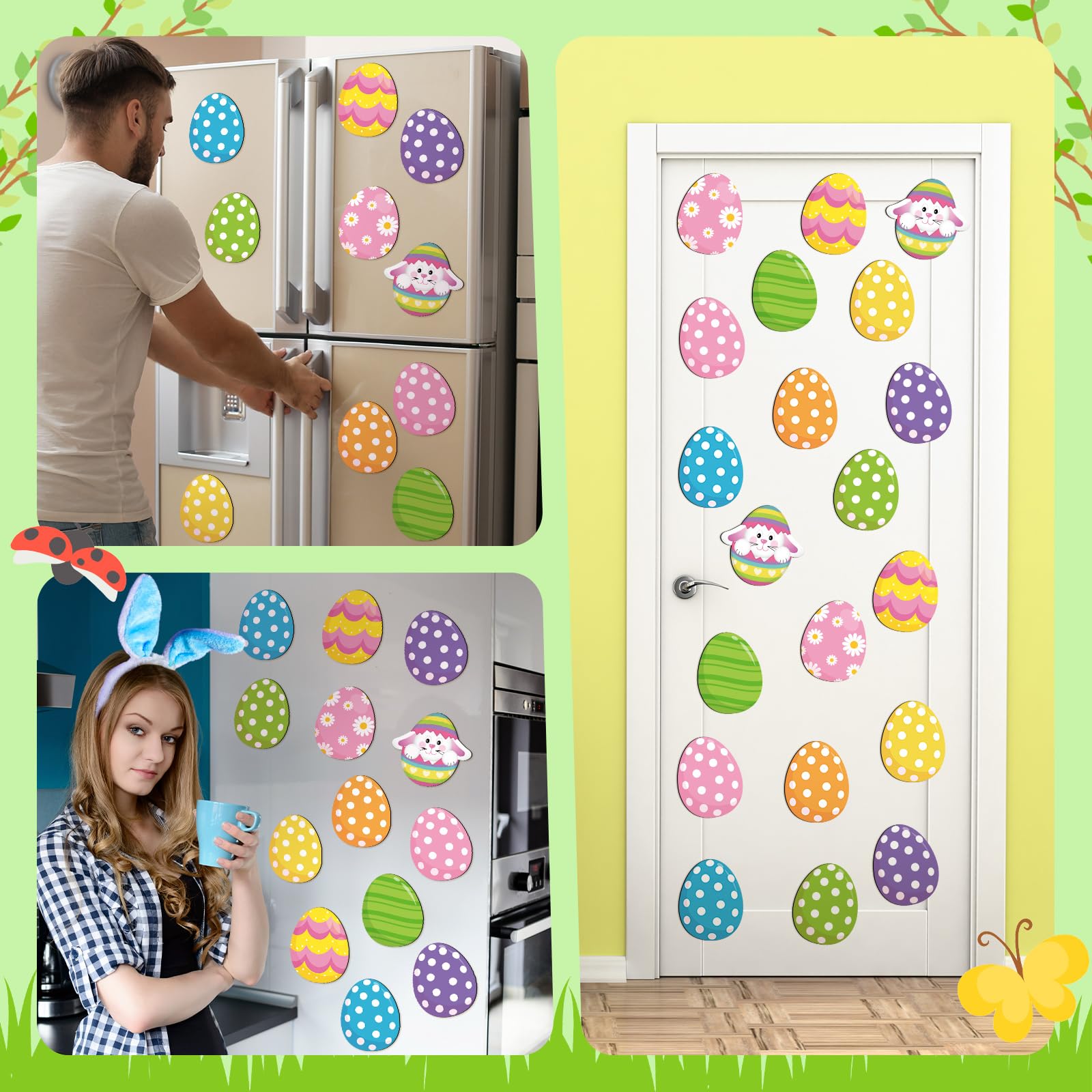 Tellegloww Easter egg magnet on a car adds cheerful, removable decorating.