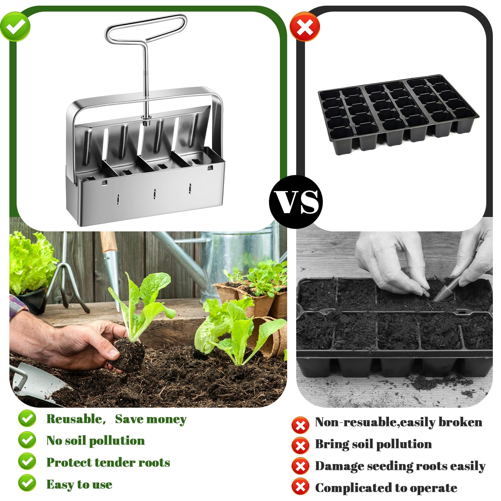 Tellegloww galvanized steel construction delivers durable garden tools