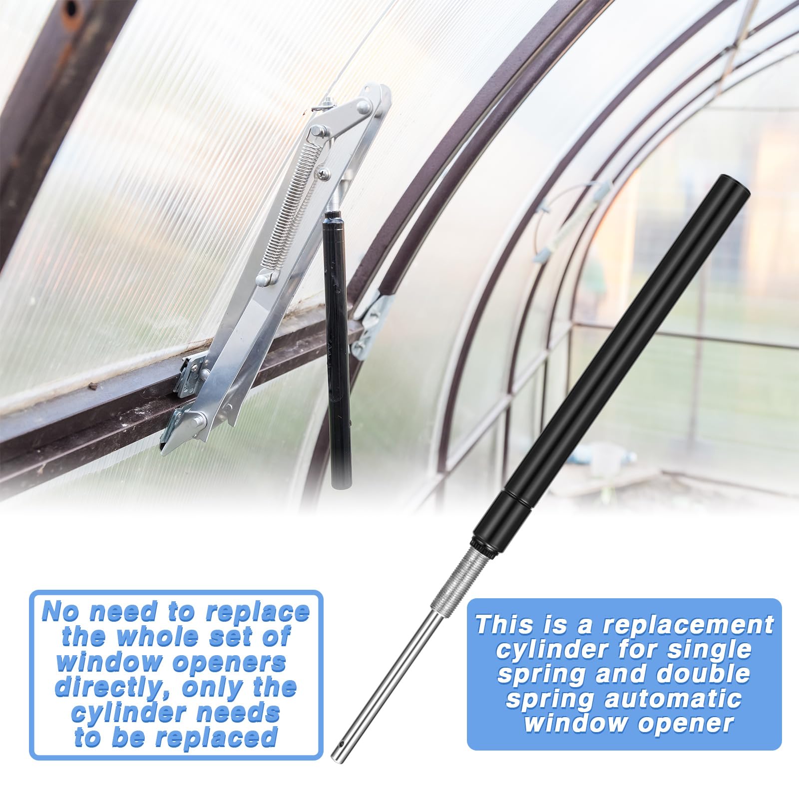 Tellegloww replacement cylinder close-up for silver vent opener, durable construction